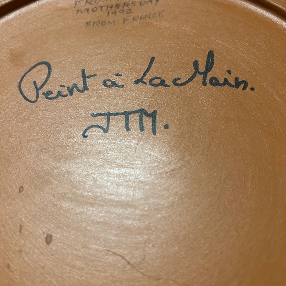 Vintage JTM Assei Paintings on Clay Plates From France- Set of 3 - Picture 4 of 12